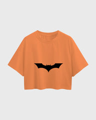 Womens Oversized Cropped TShirt Movies Batman Logo