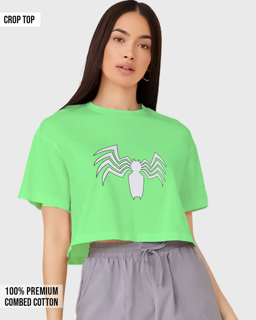 Womens Cropped TShirt Movies Venom Logo