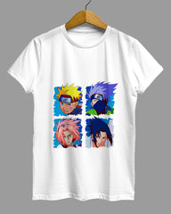 Womens Relaxed Fit TShirt Anime Naruto & Team