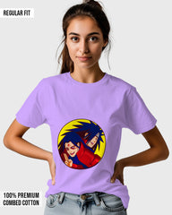 Womens Relaxed Fit TShirt Anime Naruto Hashirama & Madara