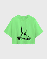 Womens Oversized Cropped TShirt Movies Batman