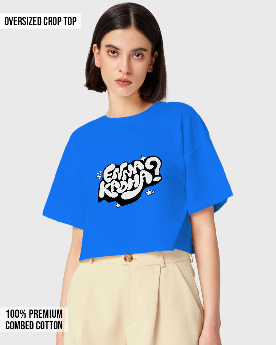 Womens Oversized Cropped TShirt Trendings Enna Kadha