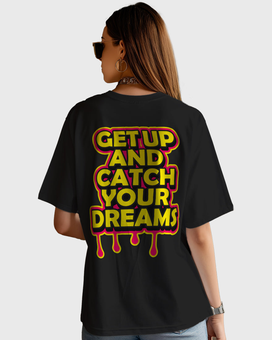 Womens Oversized TShirt Funky Getup And Catch