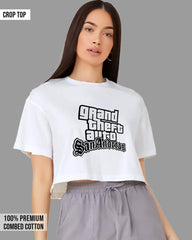 Womens Cropped TShirt Gaming Gta 3