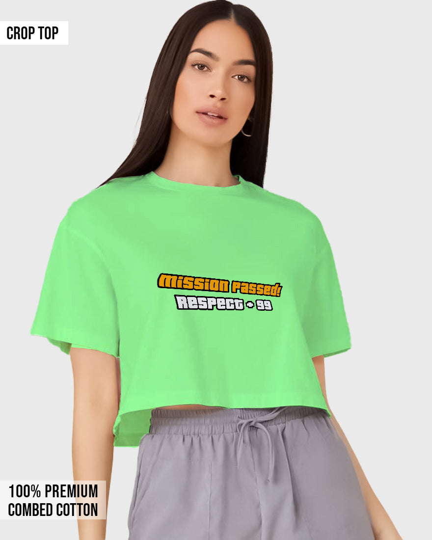 Womens Cropped TShirt Gaming Gta 2