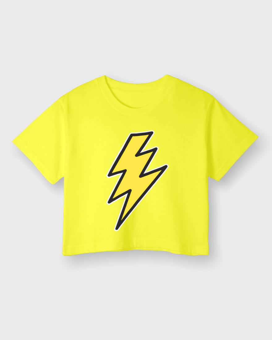 Womens Cropped TShirt Movies Flash Logo1