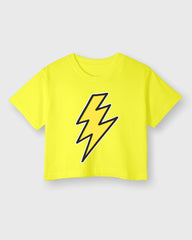 Womens Cropped TShirt Movies Flash Logo1