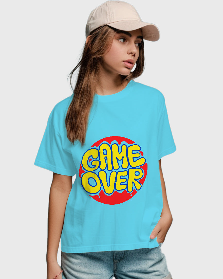 Womens Relaxed Fit TShirt Funky Game Over