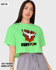 Womens Cropped TShirt Gaming Free Fire 2