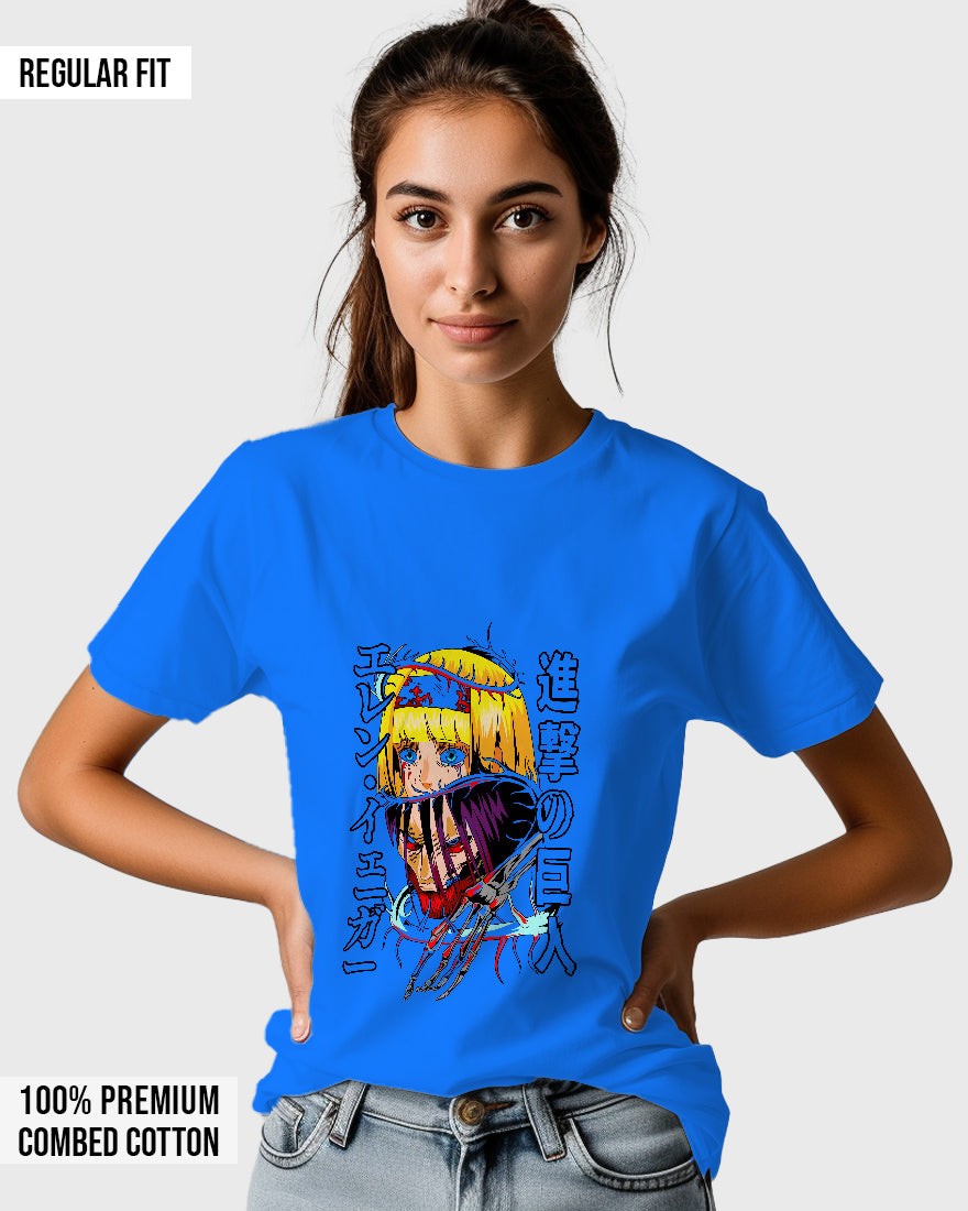 Womens Relaxed Fit TShirt Anime Attack On Titan