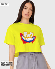 Womens Cropped TShirt Funky Fan