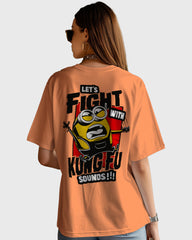 Womens Oversized TShirt Cartoon Minion