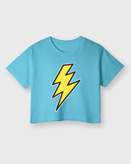 Womens Cropped TShirt Movies Flash Logo1