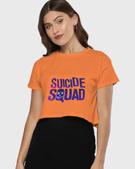 Womens Cropped TShirt Gaming Suicide Squad Special Ops