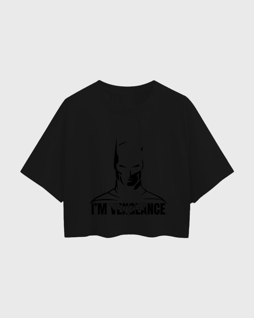 Womens Oversized Cropped TShirt Movies Batman