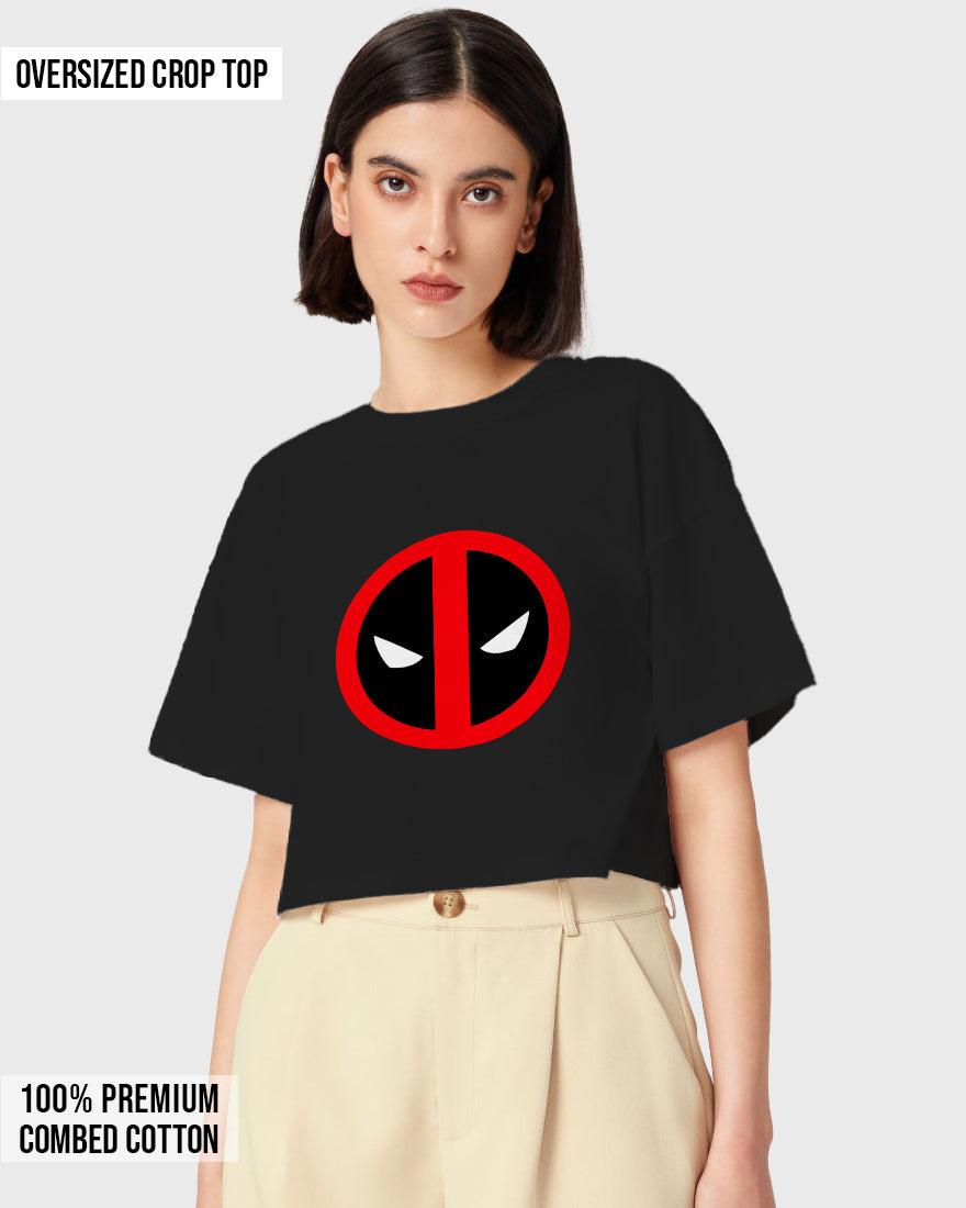 Womens Oversized Cropped TShirt Movies Dead Pool