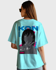 Womens Oversized TShirt Anime Chainsaw Man Kai Kon