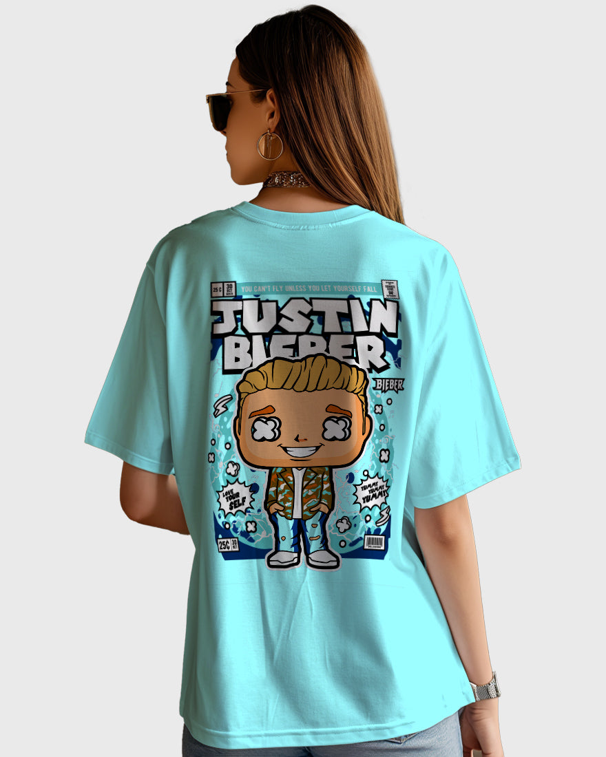 Womens Oversized TShirt Trending Justi Biber