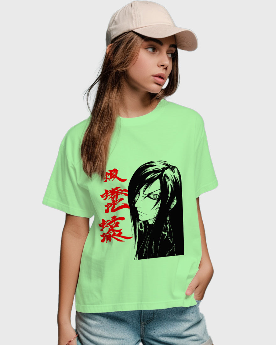 Womens Relaxed Fit TShirt Anime Naruto Orochimaru