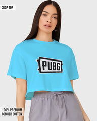 Womens Cropped TShirt Gaming Pubg 1