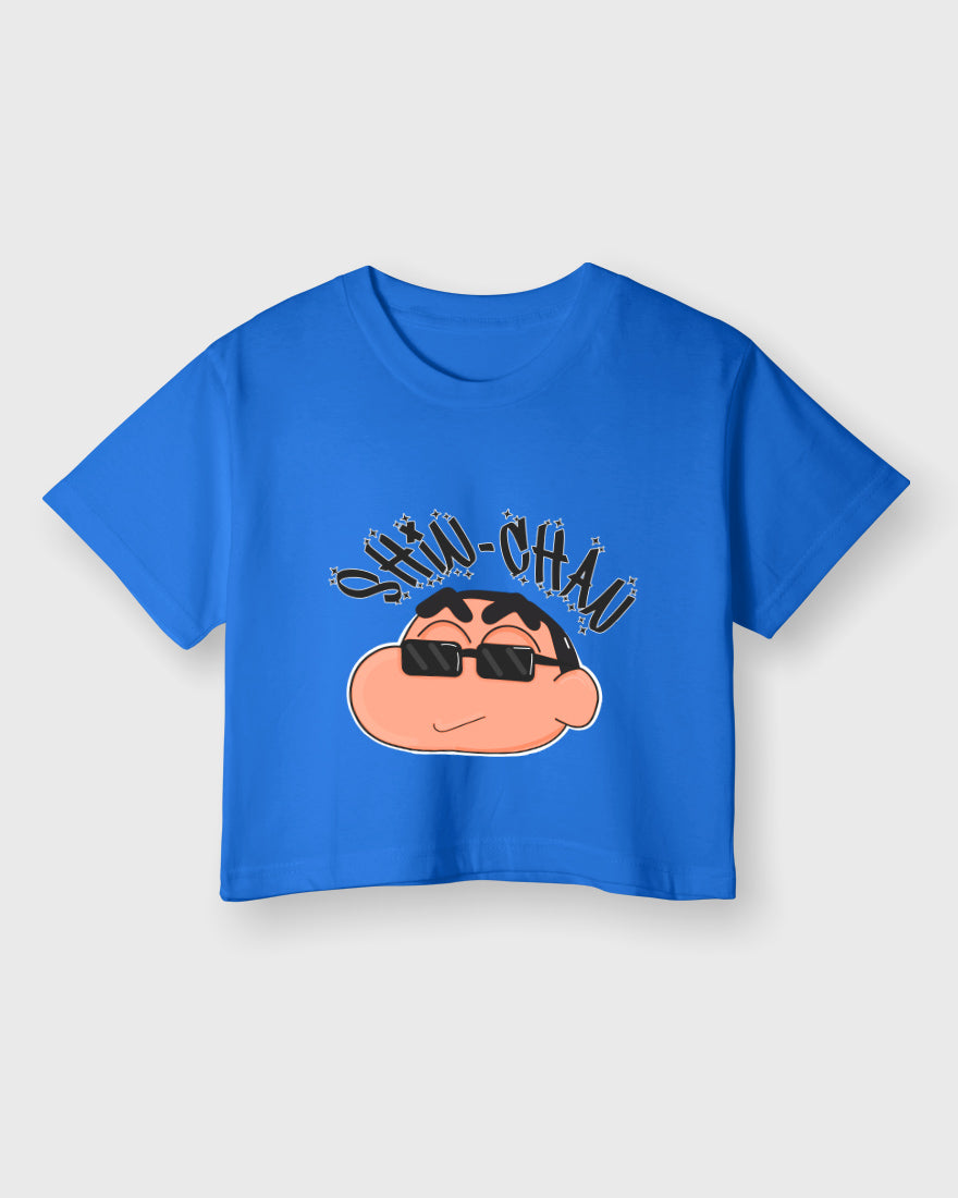 Womens Cropped TShirt Cartoon Sinchan