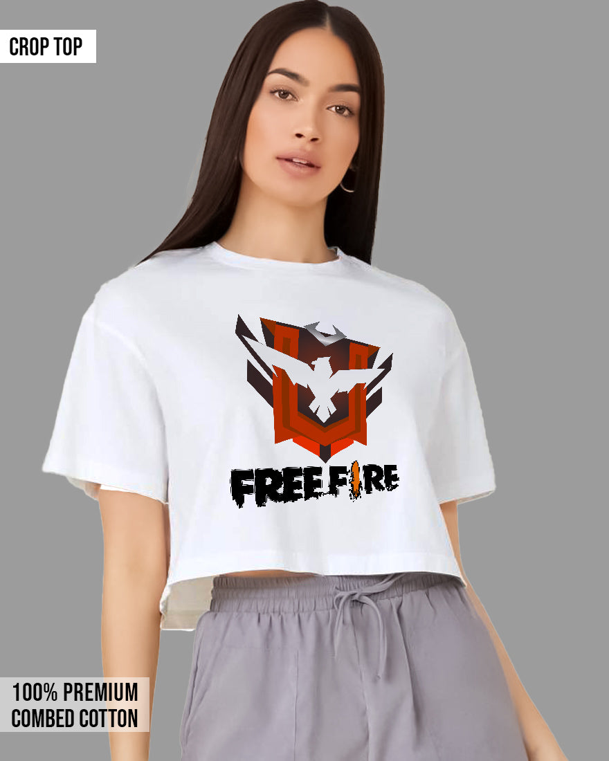 Womens Cropped TShirt Gaming Free Fire 2