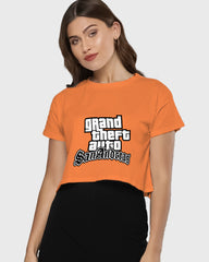 Womens Cropped TShirt Gaming Gta 3