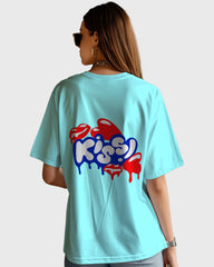 Womens Oversized TShirt Funky Kiss