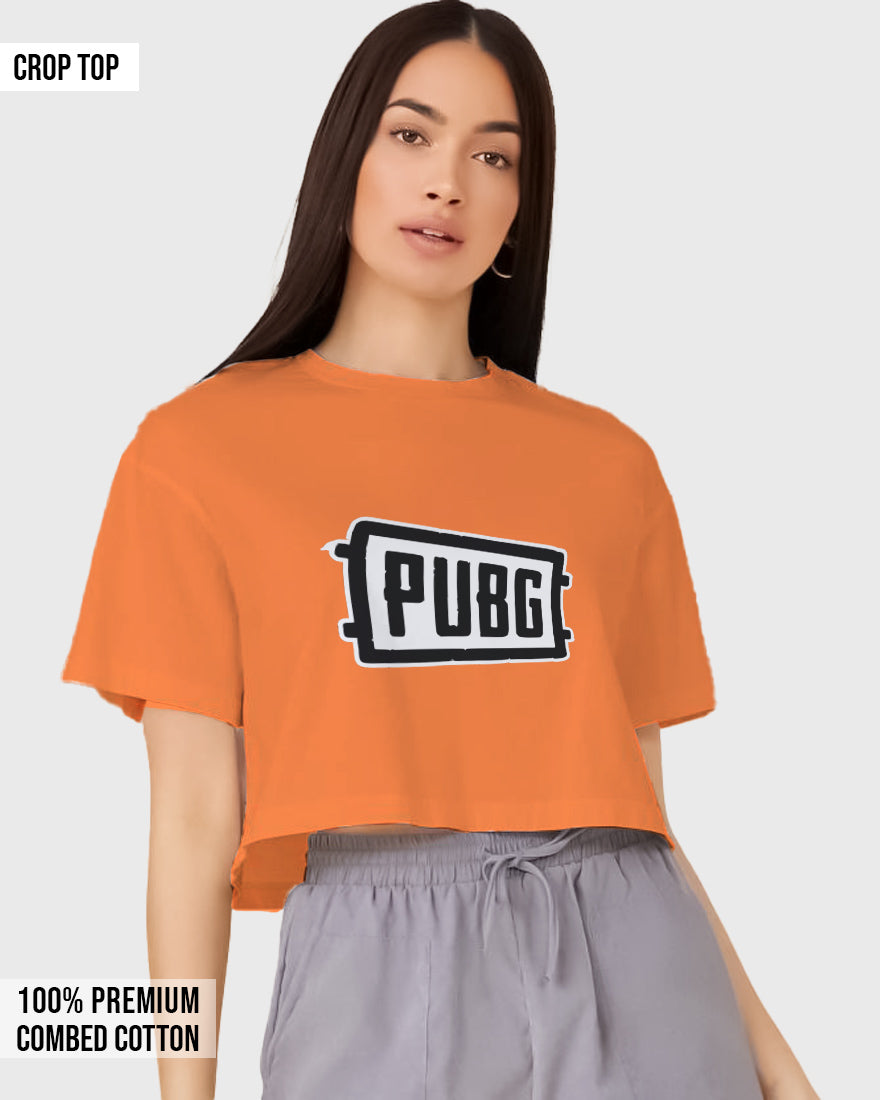 Womens Cropped TShirt Gaming Pubg 1