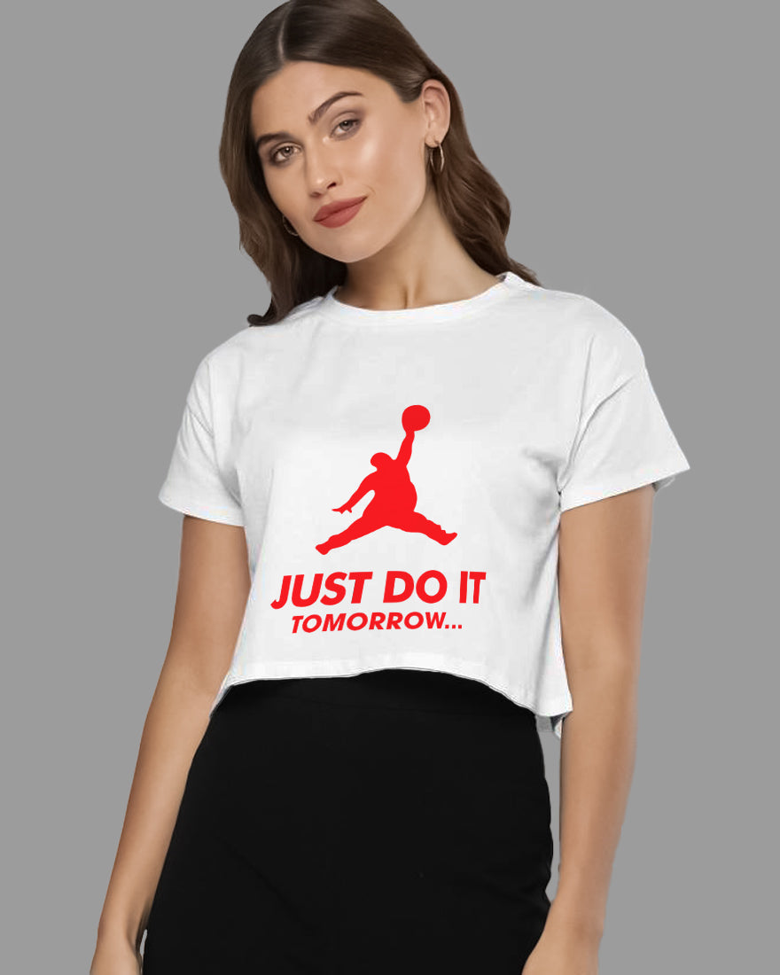 Womens Cropped TShirt Funky Just Do It