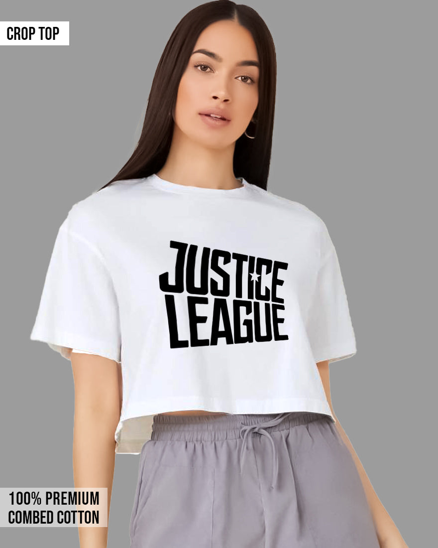 Womens Cropped TShirt Movies Lustice League