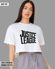 Womens Cropped TShirt Movies Lustice League