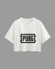 Womens Oversized Cropped TShirt Gaming Pubg 1