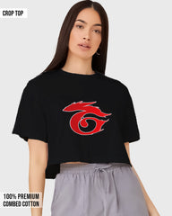 Womens Cropped TShirt Gaming Free Fire 1