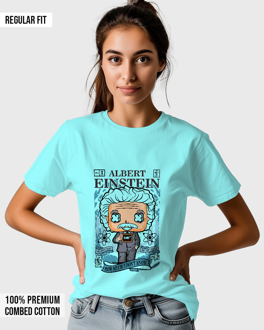 Womens Relaxed Fit TShirt Trending Albert Einstein