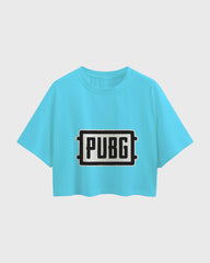 Womens Oversized Cropped TShirt Gaming Pubg 1