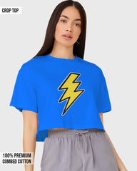 Womens Cropped TShirt Movies Flash Logo1