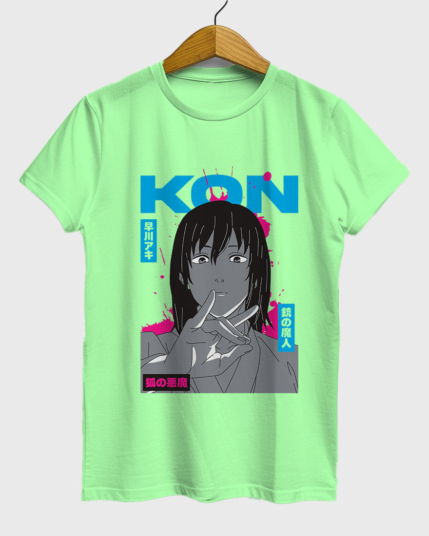 Womens Relaxed Fit TShirt Anime Chainsawman Kai Kon