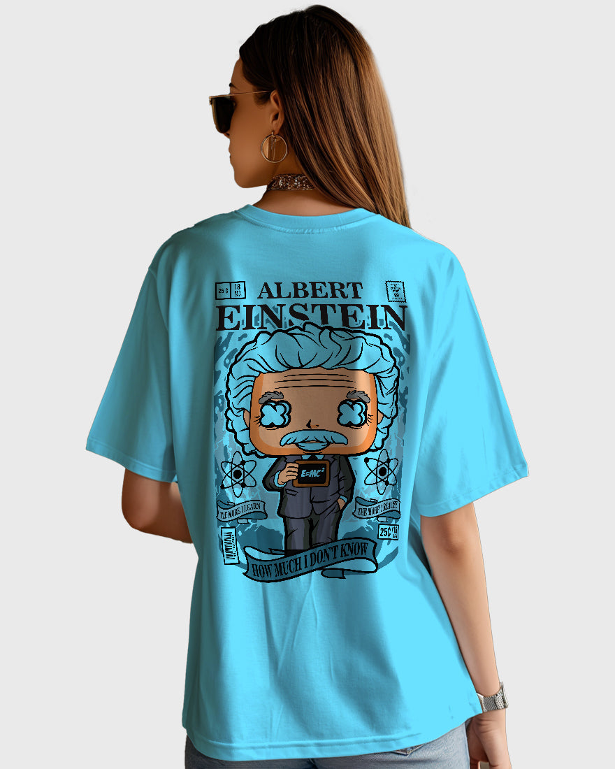 Womens Oversized TShirt Trending Albert Einstein