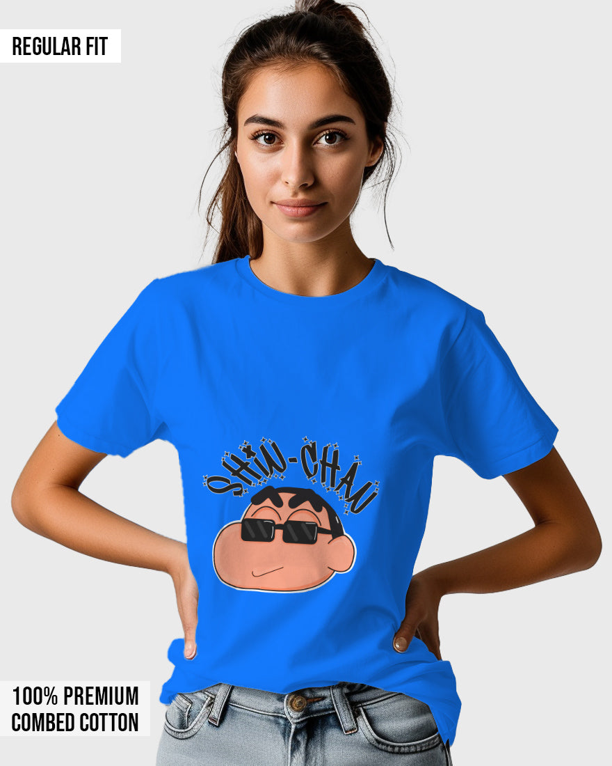 Womens Relaxed Fit TShirt Cartoon Sinchan