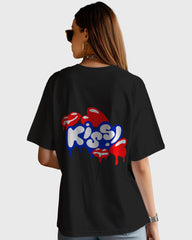 Womens Oversized TShirt Funky Kiss