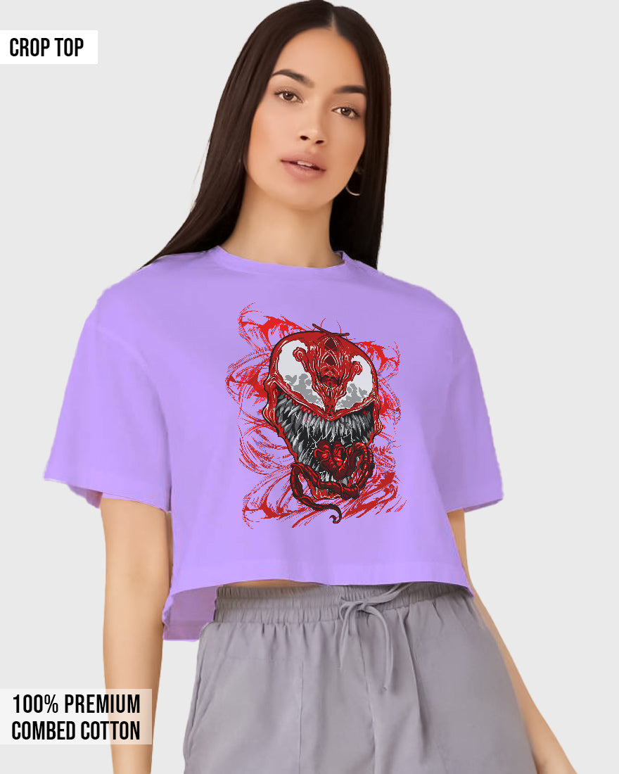 Womens Cropped TShirt Movies Venom Villian Venom