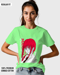 Womens Relaxed Fit TShirt Anime Chainsawman Makima 2