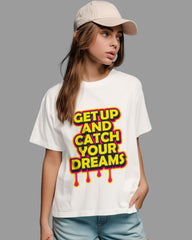 Womens Relaxed Fit TShirt Funky Getup And Catch