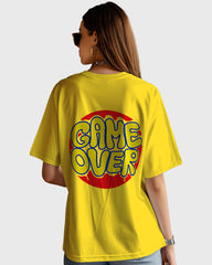 Womens Oversized TShirt Funky Game Over