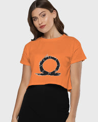 Womens Cropped TShirt Gaming God Of War Logo