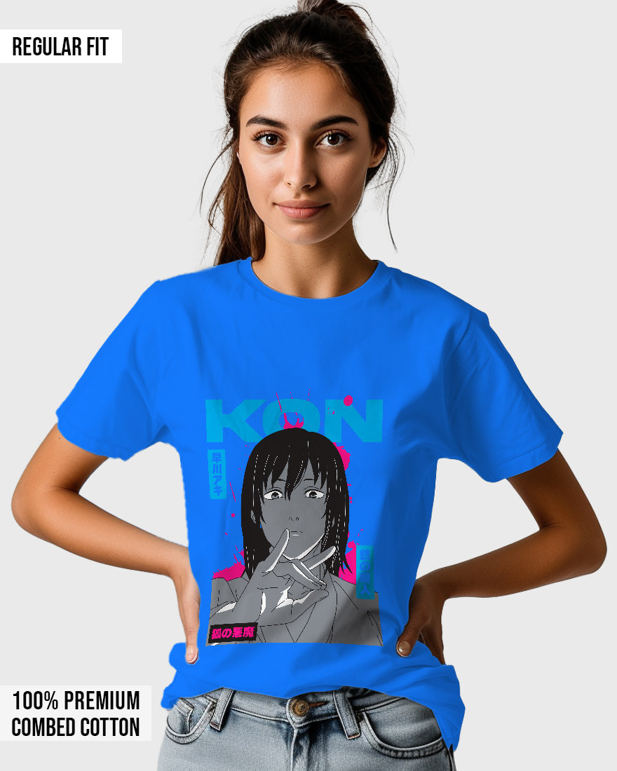 Womens Relaxed Fit TShirt Anime Chainsawman Kai Kon