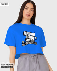 Womens Cropped TShirt Gaming Gta 3