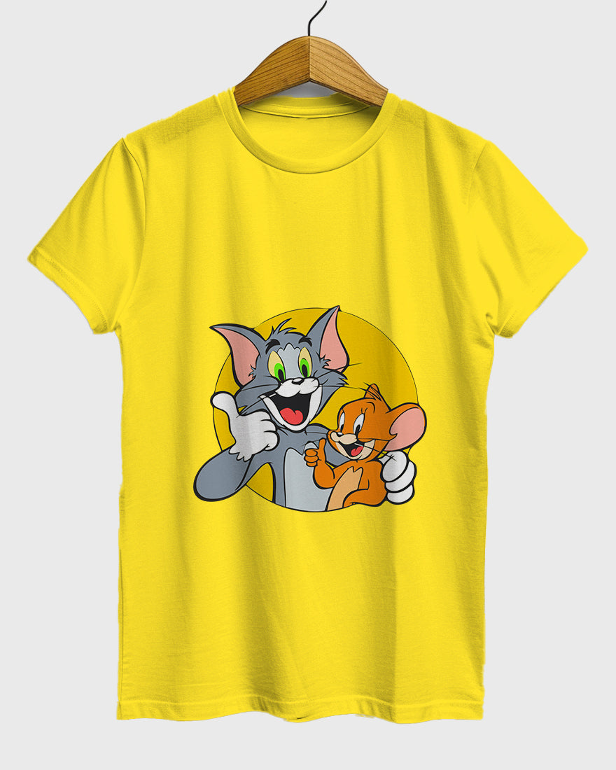 Womens Relaxed Fit TShirt Cartoon Tom & Jerry