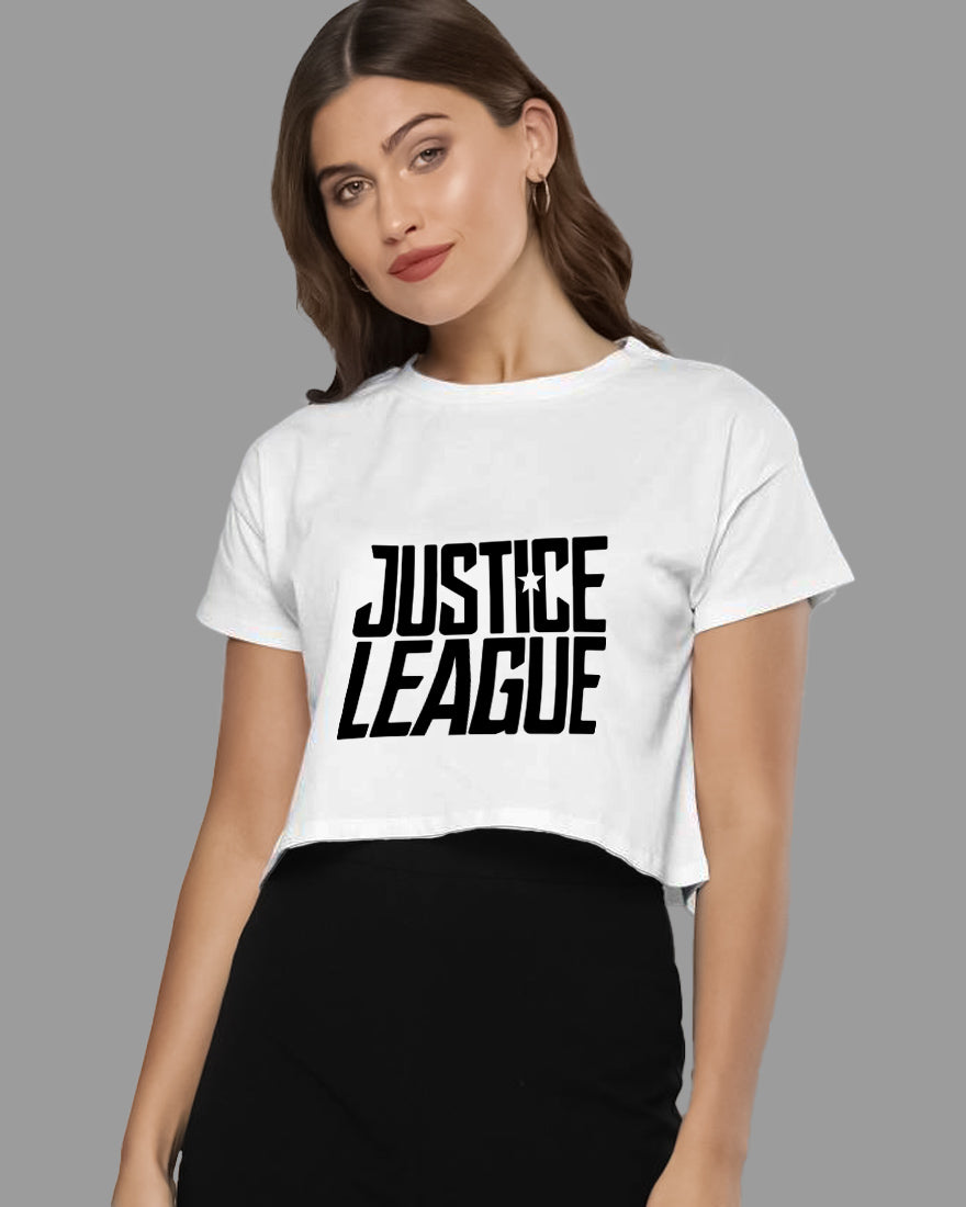 Womens Cropped TShirt Movies Lustice League